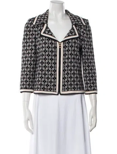 Pre-owned St John Printed Evening Jacket In Black