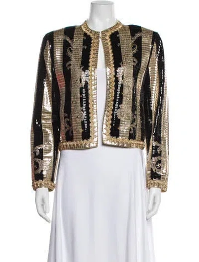 Pre-owned St John Printed Evening Jacket In Black