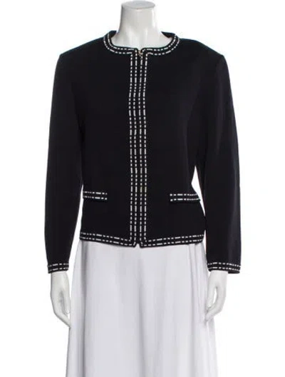 Pre-owned St John Printed Evening Jacket In Black