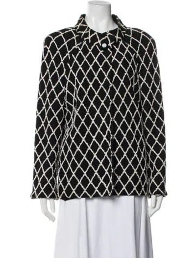 Pre-owned St John Printed Evening Jacket In Black