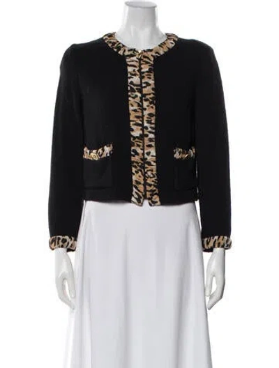Pre-owned St John Printed Evening Jacket In Black