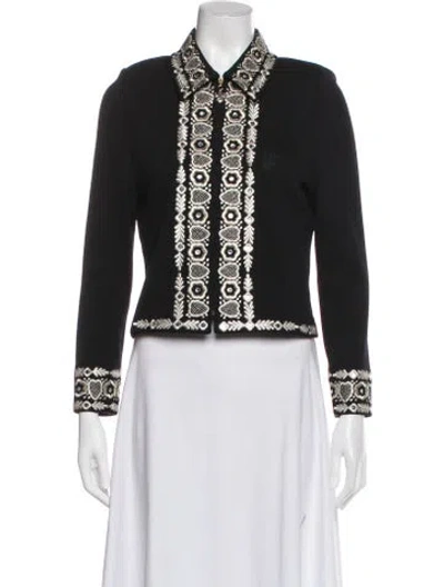 Pre-owned St John Printed Evening Jacket In Black