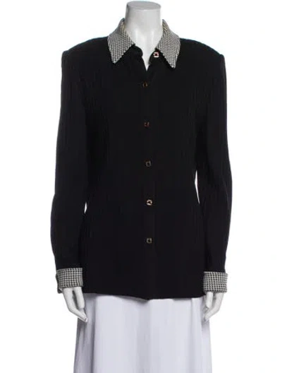 Pre-owned St John Printed Evening Jacket In Blue