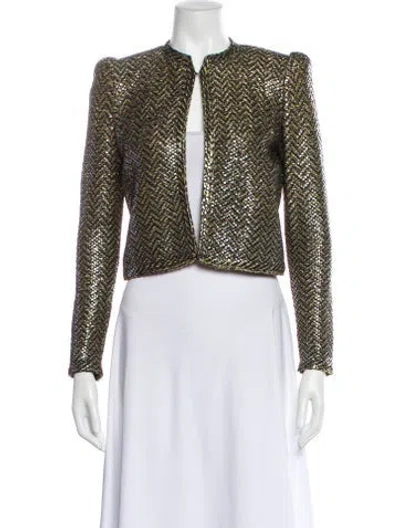 Pre-owned St John Printed Evening Jacket In Blue