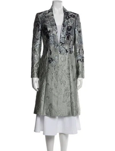 Pre-owned St John Printed Evening Jacket In Green