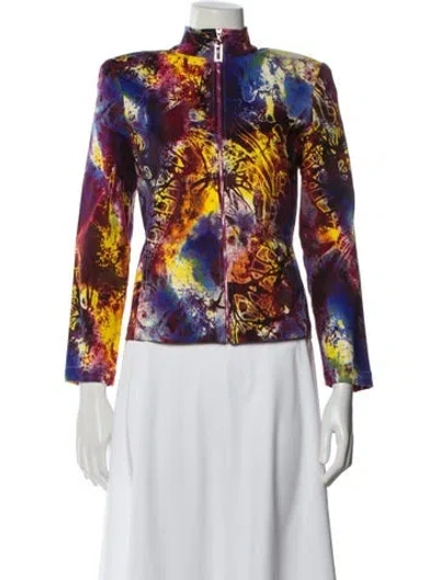 Pre-owned St John Printed Evening Jacket In Multi