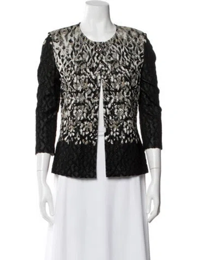 Pre-owned St John Printed Evening Jacket In Multi