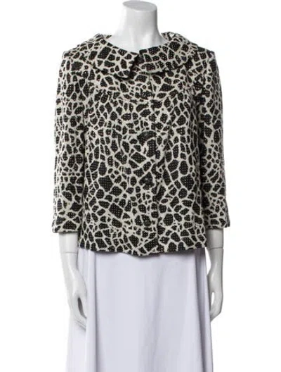 Pre-owned St John Printed Evening Jacket In Multi