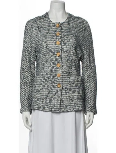 Pre-owned St John Printed Evening Jacket In Multi