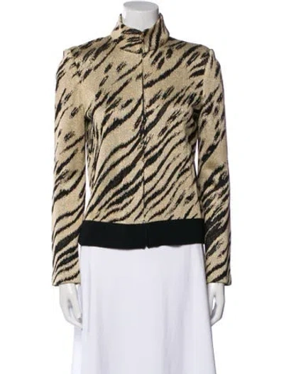 Pre-owned St John Printed Evening Jacket In Multi