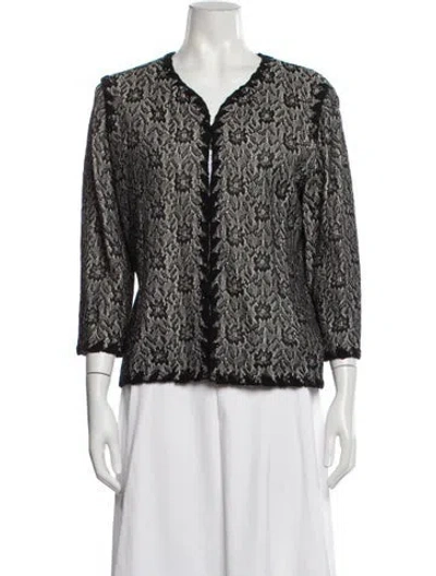 Pre-owned St John Printed Evening Jacket In Multi