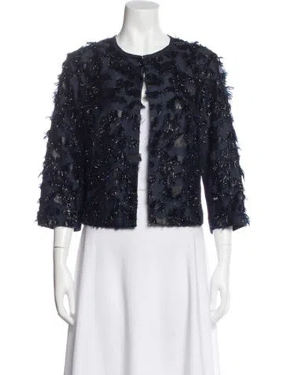 Pre-owned St John Printed Evening Jacket In Multi