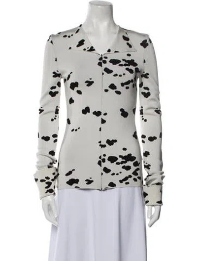 Pre-owned St John Printed Evening Jacket In Neutral