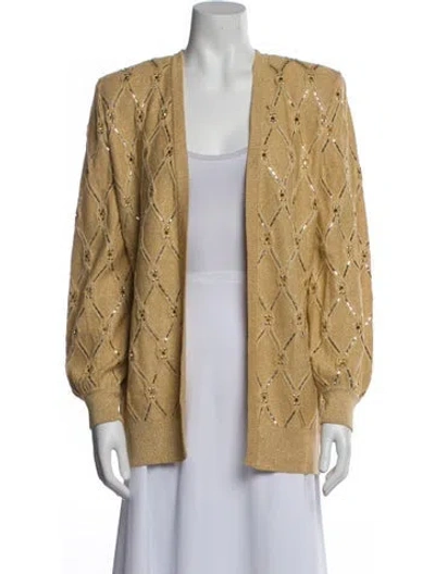 Pre-owned St John Printed Evening Jacket In Neutral
