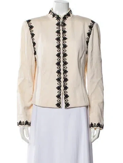 Pre-owned St John Printed Evening Jacket In Neutral