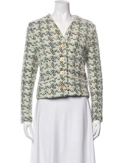 Pre-owned St John Printed Evening Jacket In Neutral