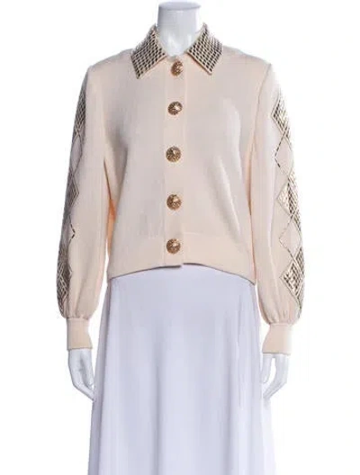 Pre-owned St John Printed Evening Jacket In Neutral