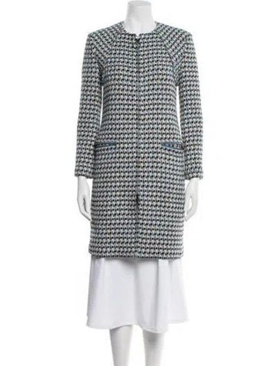 Pre-owned St John Printed Evening Jacket W/ Tags In Blue