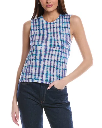 ST JOHN PRINTED FINE GAUGE KNIT SHELL