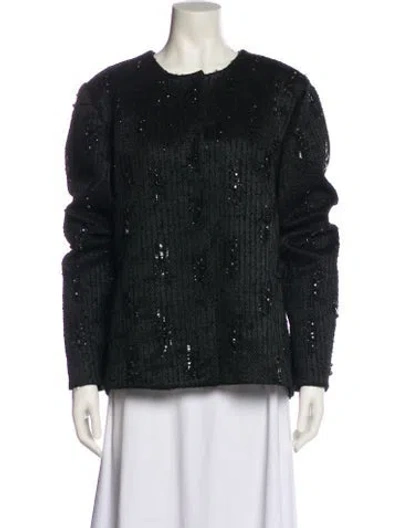 Pre-owned St John Printed Jacket In Black