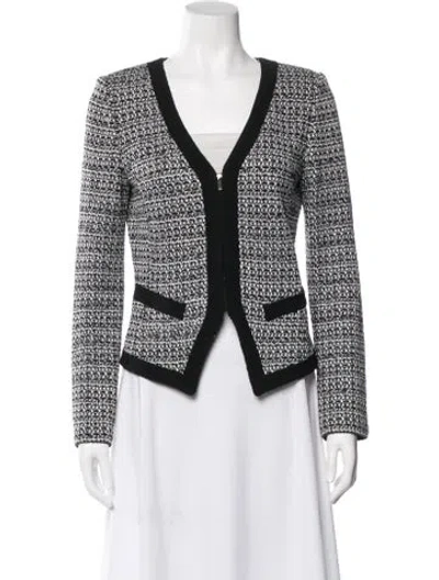 Pre-owned St John Printed Jacket In Black