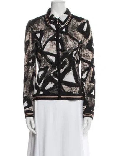 Pre-owned St John Printed Jacket In Black