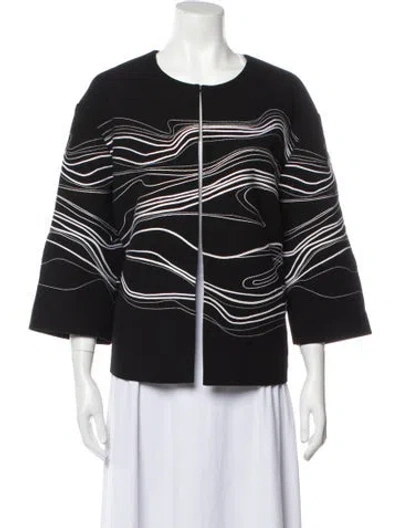 Pre-owned St John Printed Jacket In Black