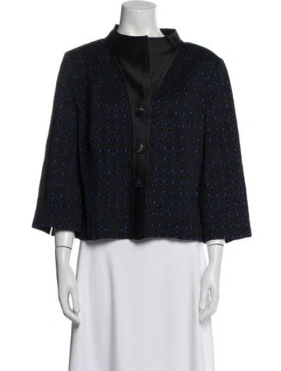 Pre-owned St John Printed Jacket In Black