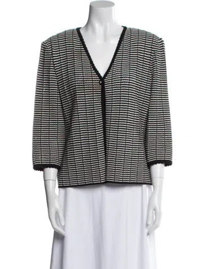 Pre-owned St John Printed Jacket In Black