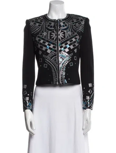 Pre-owned St John Printed Jacket In Black