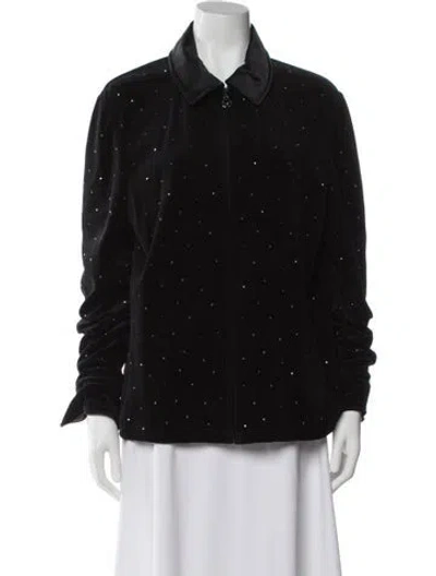 Pre-owned St John Printed Jacket In Black