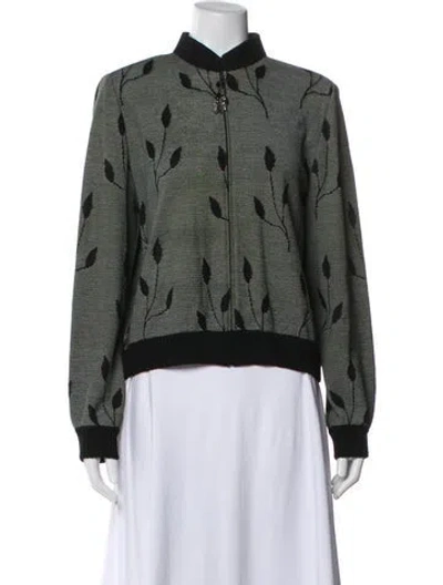 Pre-owned St John Printed Jacket In Black