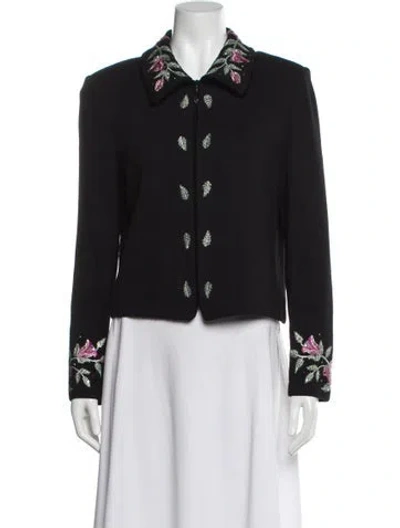 Pre-owned St John Printed Jacket In Black
