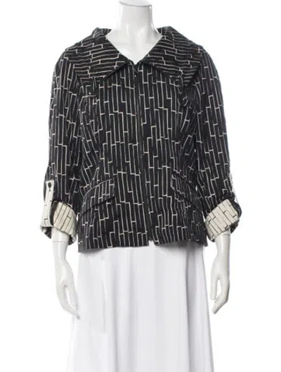 Pre-owned St John Printed Jacket In Black