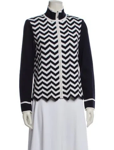 Pre-owned St John Printed Jacket In Blue