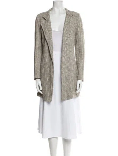 Pre-owned St John Printed Jacket In Neutral