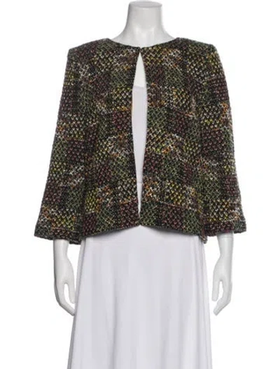 Pre-owned St John Printed Jacket In Red