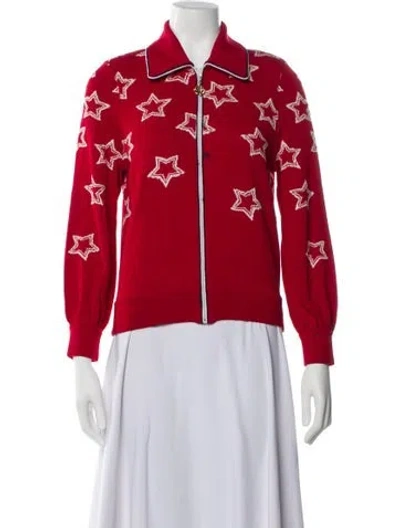 Pre-owned St John Printed Jacket In Red