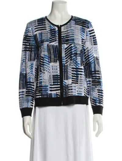 Pre-owned St John Printed Jacket In White