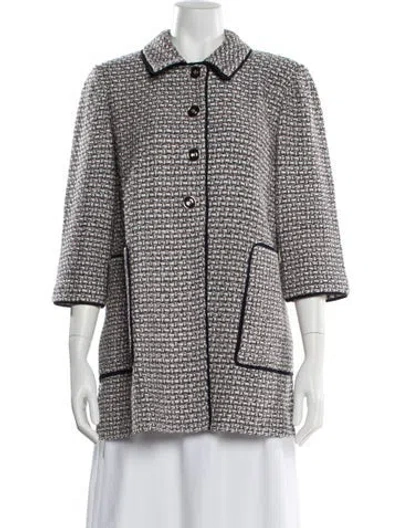 Pre-owned St John Printed Jacket In White