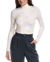 St John Mums Allover Print Nuda Turtleneck In Pink