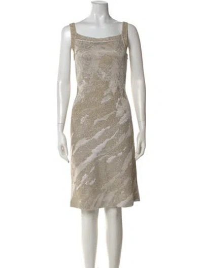 Pre-owned St John Printed Knee-length Dress