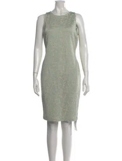 Pre-owned St John Printed Knee-length Dress