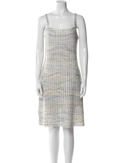 Pre-owned St John Printed Knee-length Dress In Multi