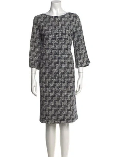 Pre-owned St John Printed Knee-length Dress In Multi