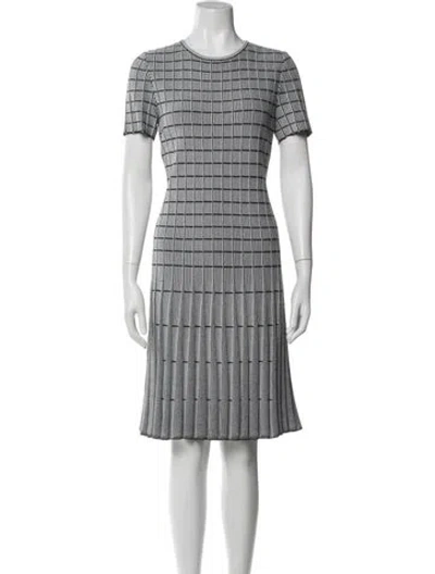 Pre-owned St John Printed Knee-length Dress In Multi