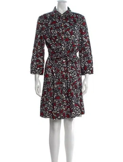 Pre-owned St John Printed Knee-length Dress In Multi
