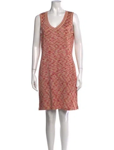 Pre-owned St John Printed Knee-length Dress In Multi