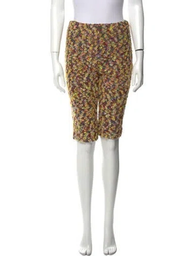 Pre-owned St John Printed Knee-length Shorts In Multi