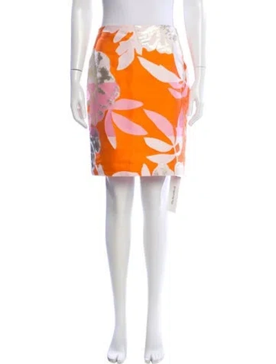 Pre-owned St John Printed Knee-length Skirt In Multi